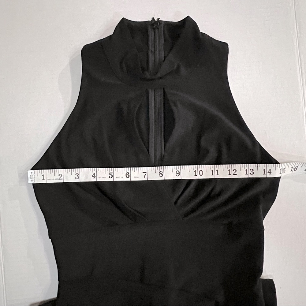 White House Black Market Mock Neck Black Instantly Slimming Dress Size 2 - Picture 9 of 10